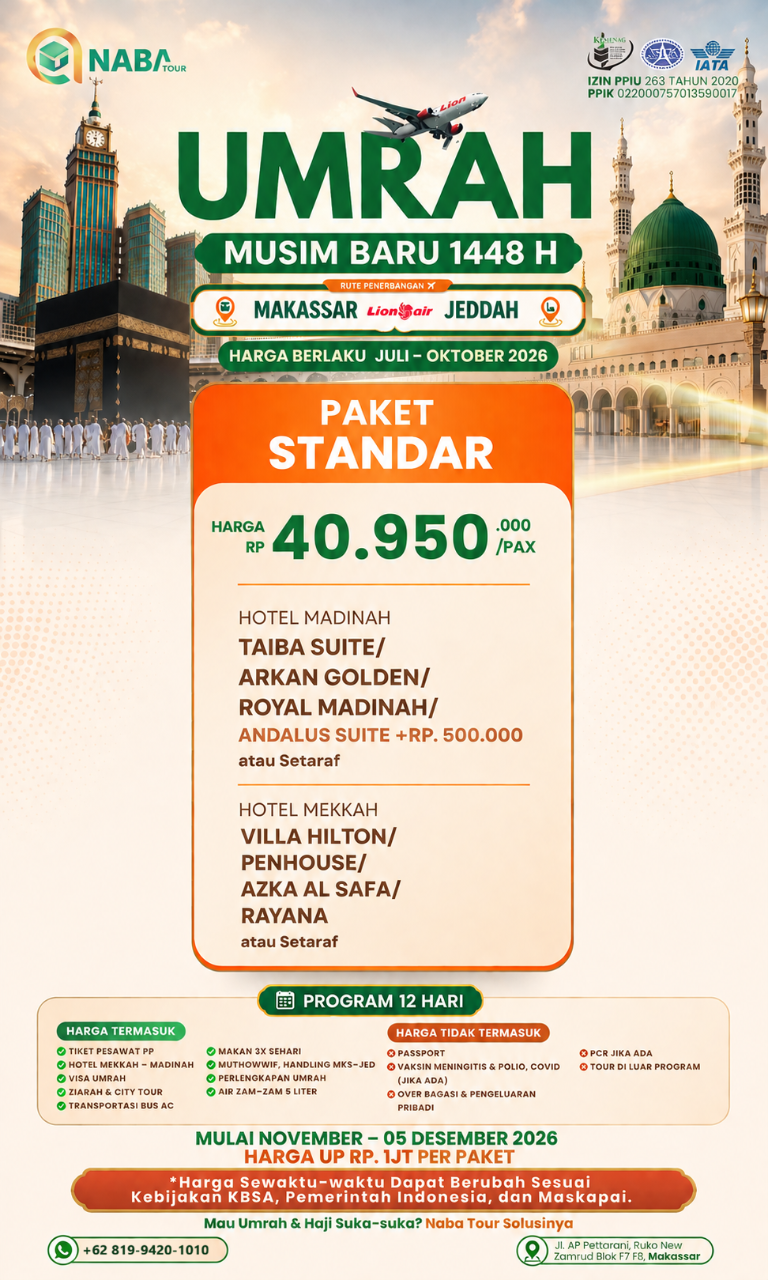 Paket Umrah Standar