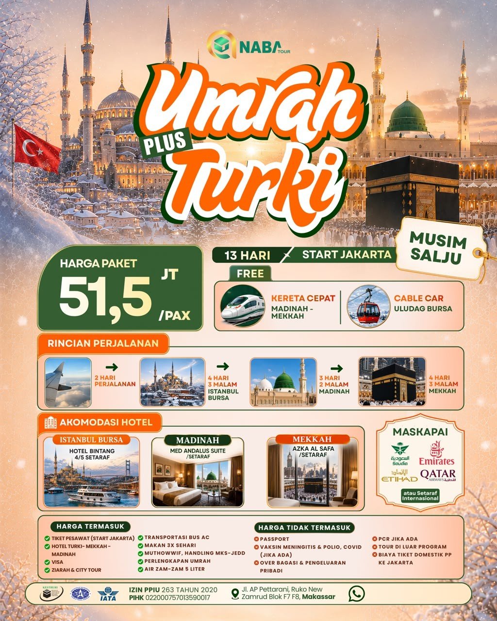 Paket Umrah Plus Turki
